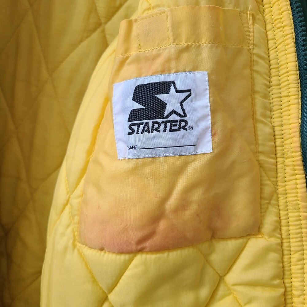 Green Bay Packers Mens M Jacket Zip Starter Pro Line NFL Football Vtg 90s Nylon - Picture 13 of 16
